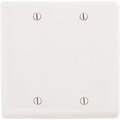 Hubbell Wiring 2-Gang White Box Mount Blank Wall Plate P23W